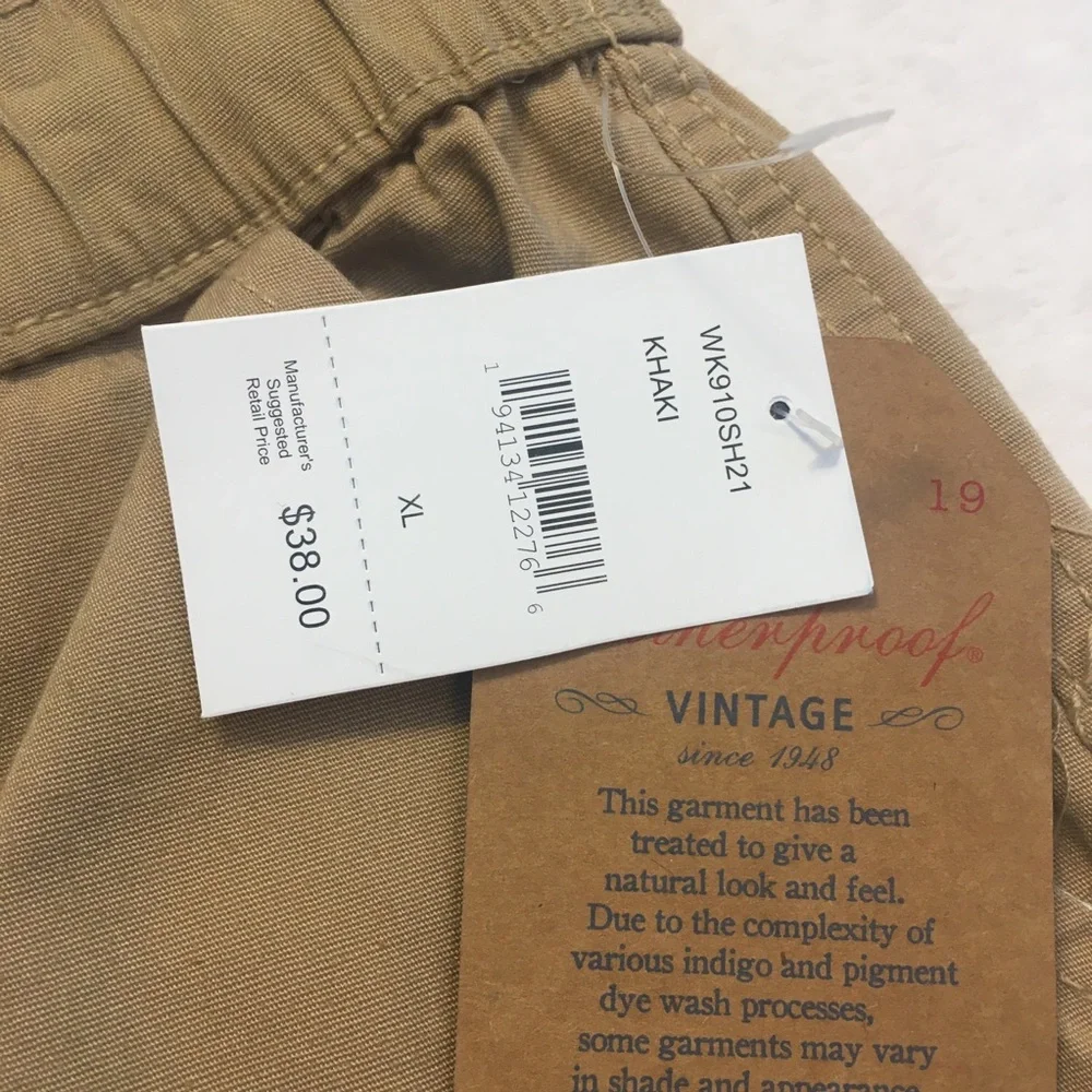 Weatherproof Vintage Cargo Shorts Kids XL Khaki New Pull-On Drawstring WK910SH21